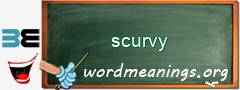 WordMeaning blackboard for scurvy